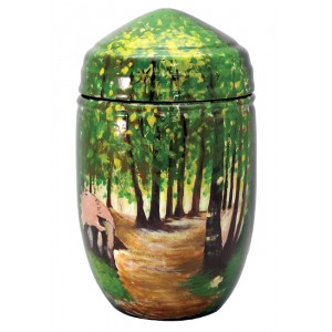 Glass Fibre Urn (Woodland Scene Design) 